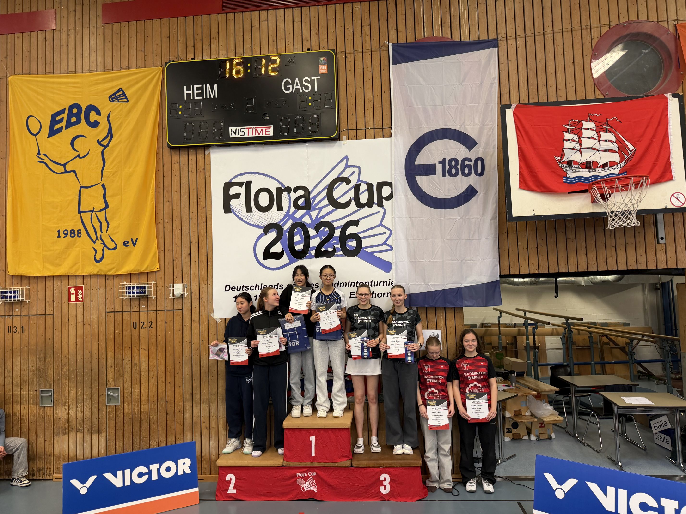 Flora Cup 2026 Siegerehrung U17A Mädchendoppel